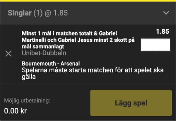 Unibet Speltips