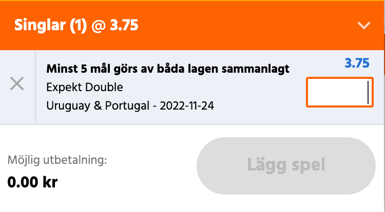 Uruguay-Portugal dubbel