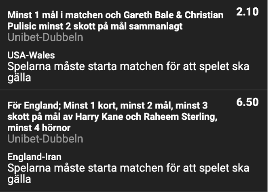 unibetspecial 21 nov