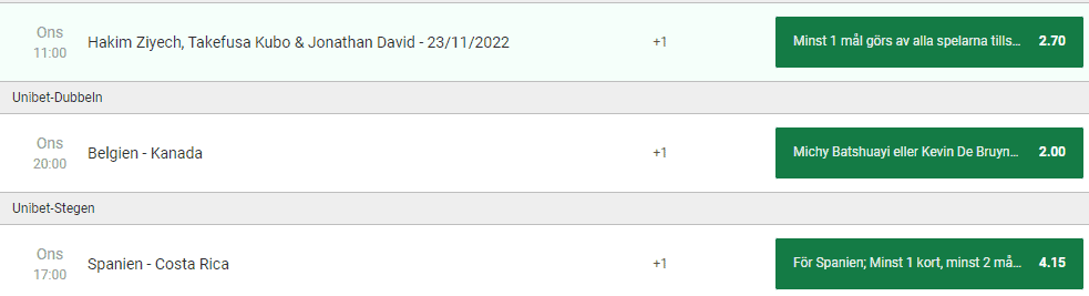 unibetspecial 23 nov