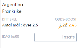 över 2.5 mål
