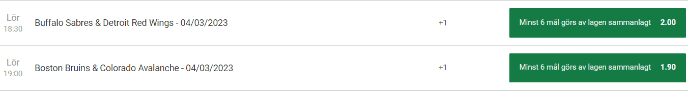 nhl night specialspel