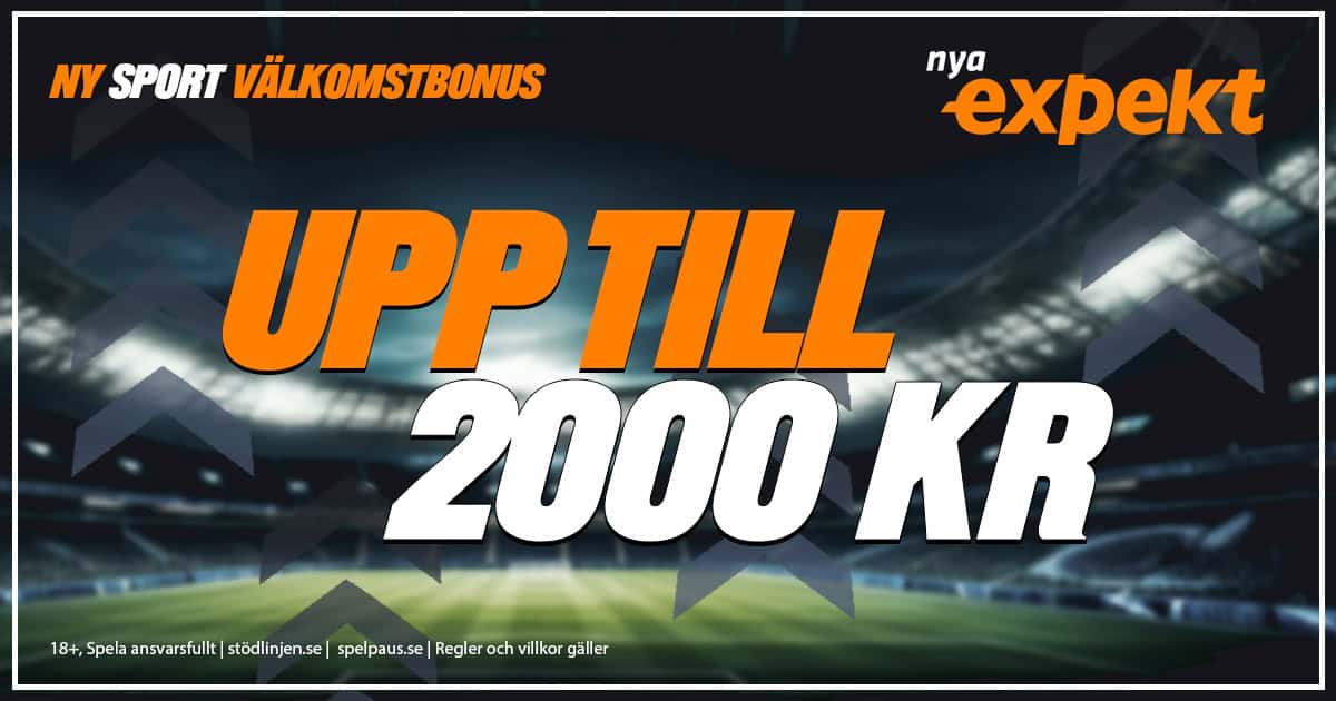 Expekt Odds NYA Sport Bonus 2000 kr