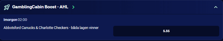 gamblingcabin AHL boost