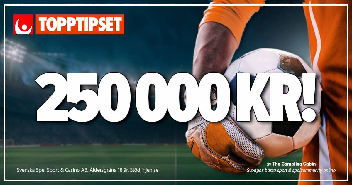 Topptipset 250 000kr extra