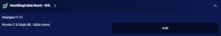 Brynäs och Rögle speltips