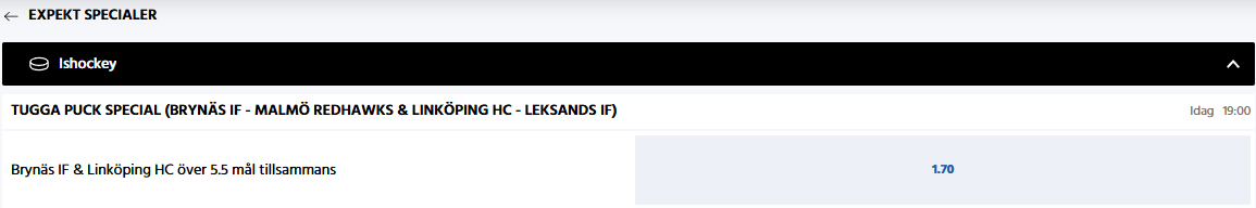 tugga puck specialspel