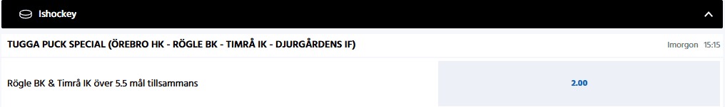 expekt SHL special tugga puck