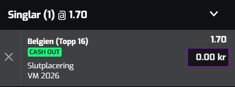 Belgien till åttondelsfinal