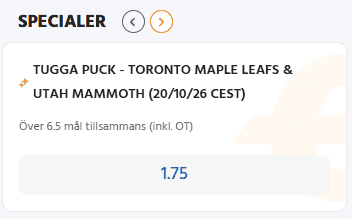 tugga puck speltips nhl